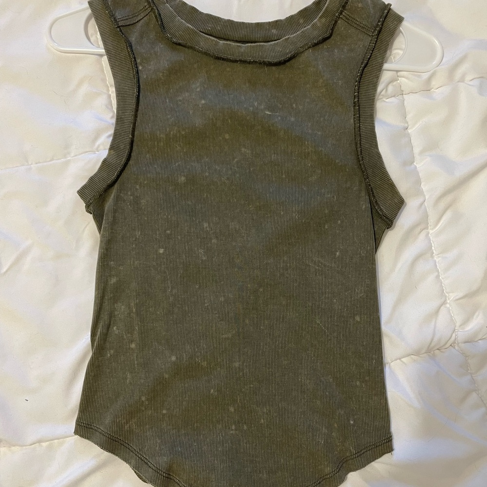 Olive Green Sleeveless Tank Top